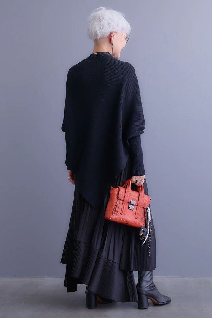 [新品]AIJAN プリーツ変形ロングスカート