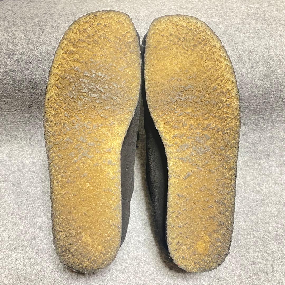 【美品】 clarks クラークス　27cm ワラビー モカシン スエード 黒色