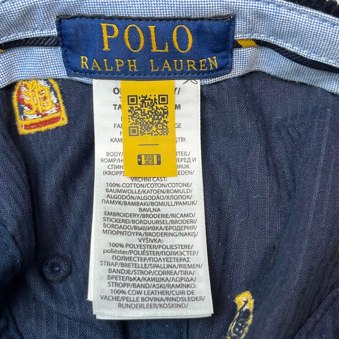 POLO RALPH LAUREN コーデュロイ キャップ 刺繍 ネイビー