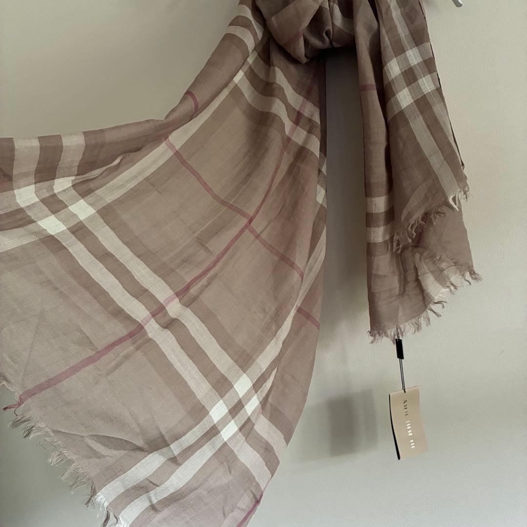 BURBERRY ベージュ チェック柄 大判ストール