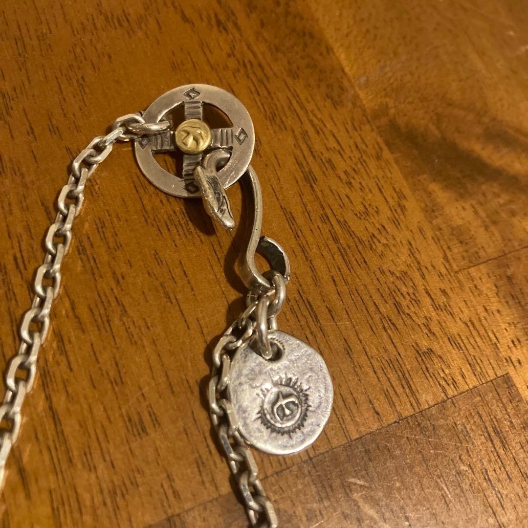 goro's スプーン　太陽メタル　金メタル付きイーグルフック細角チェーン