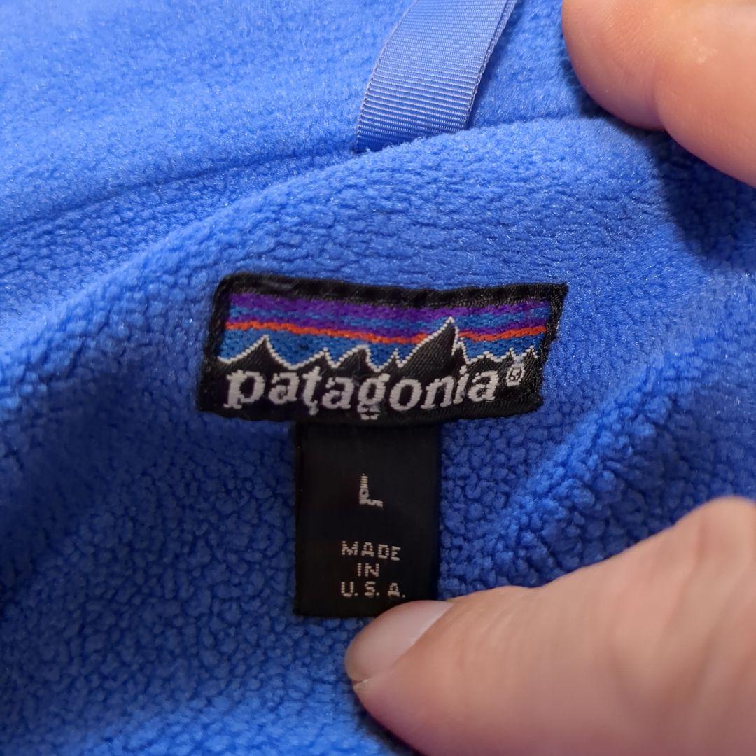 美品 USA製 Patagonia シェルドシンチラ ネイビー Lサイズ