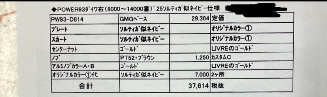 リブレ　パワー93 ダイワ8000〜14000 カスタムモデル