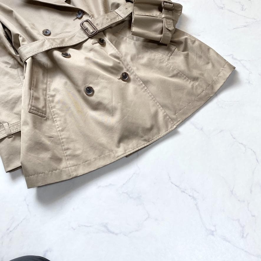 美品✨23区 24ss トレンチコート ベージュ 42 大きいサイズ ショート丈