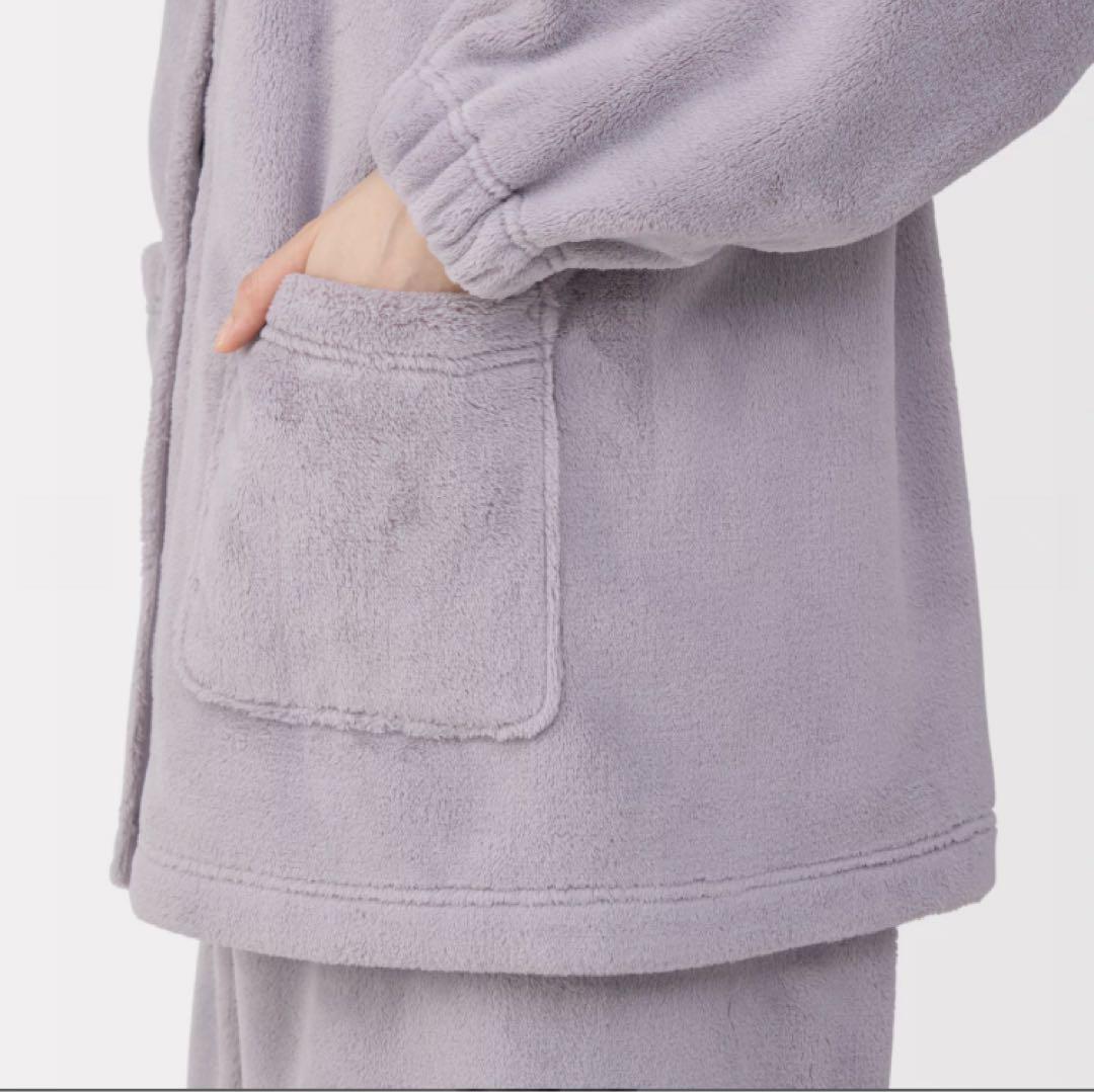 新品タグ付 無印良品 新作着る毛布 パジャマ ライラック XL 匿名送 MUJI