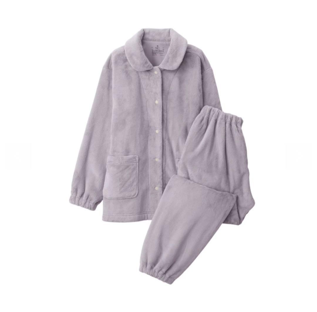 新品タグ付 無印良品 新作着る毛布 パジャマ ライラック XL 匿名送 MUJI