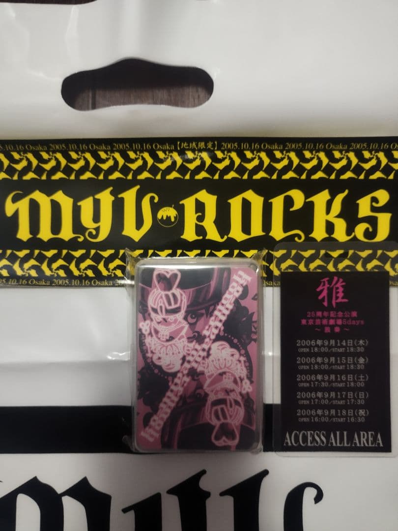 雅-miyavi-トランプ＆ステッカー＆アクセスパス＆ショッパーセット激レア!!