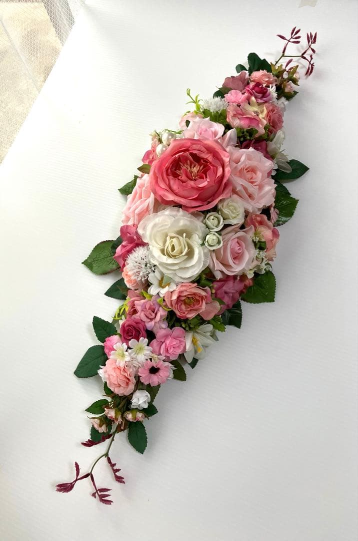 koroです♪【置き型アレジメント】ピンクの薔薇❤️