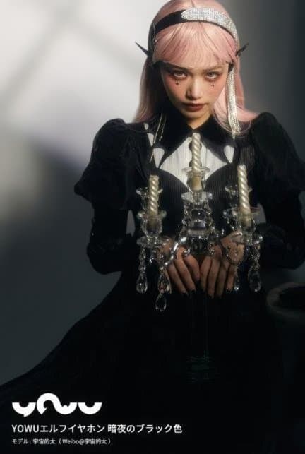 エルフイヤホン 暗夜のブラック色 YOWU