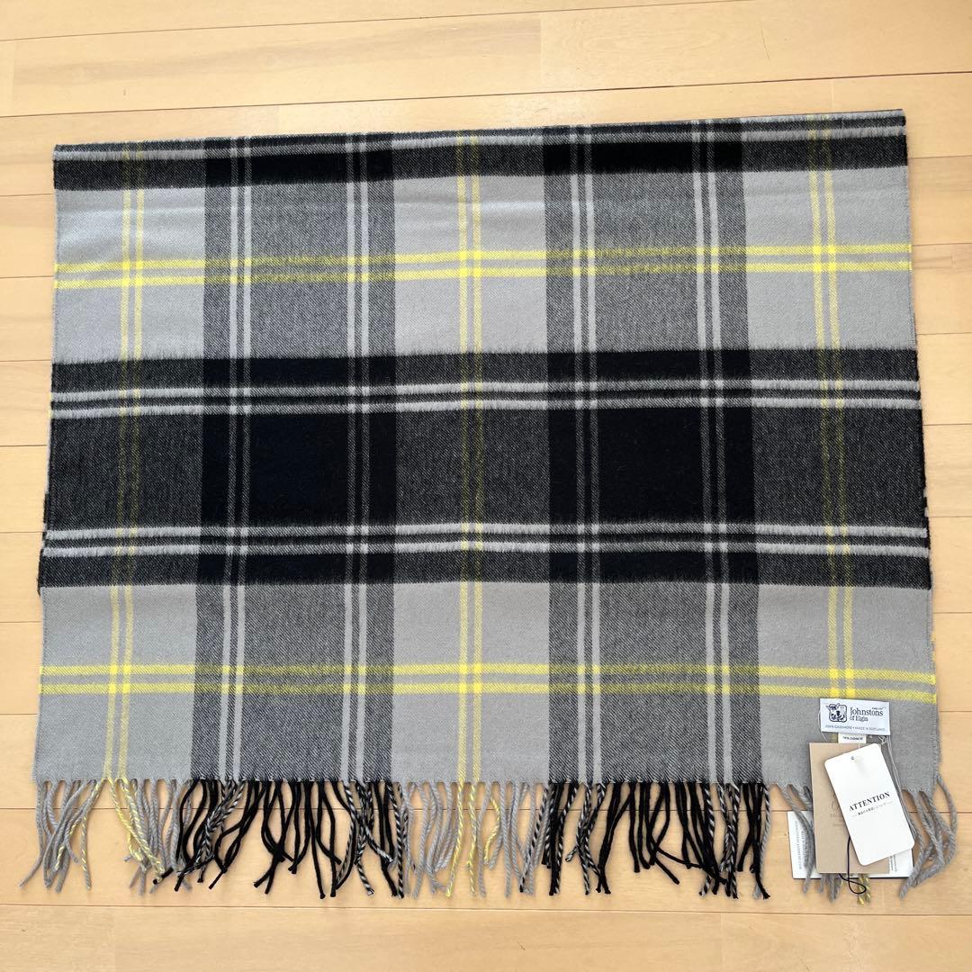 【新品、未使用、タグ付き】ジョンストンズ、カシミヤ100%大判ストール