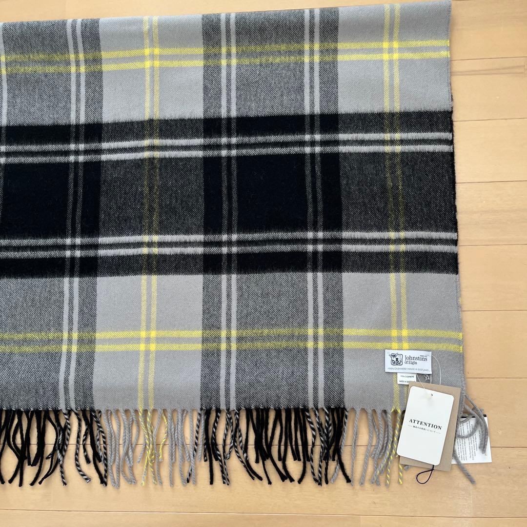 【新品、未使用、タグ付き】ジョンストンズ、カシミヤ100%大判ストール