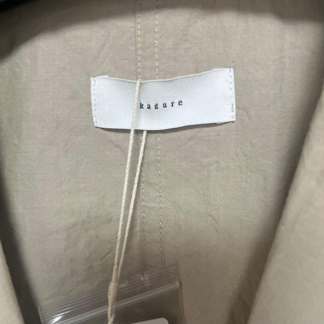 kagure ベージュ コットンシルクショップコート　フリーサイズ