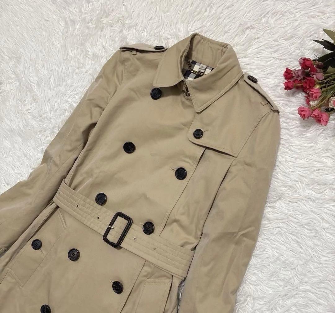 【近年モデル】バーバリー ケンジントン トレンチコート メガチェック Ｓ