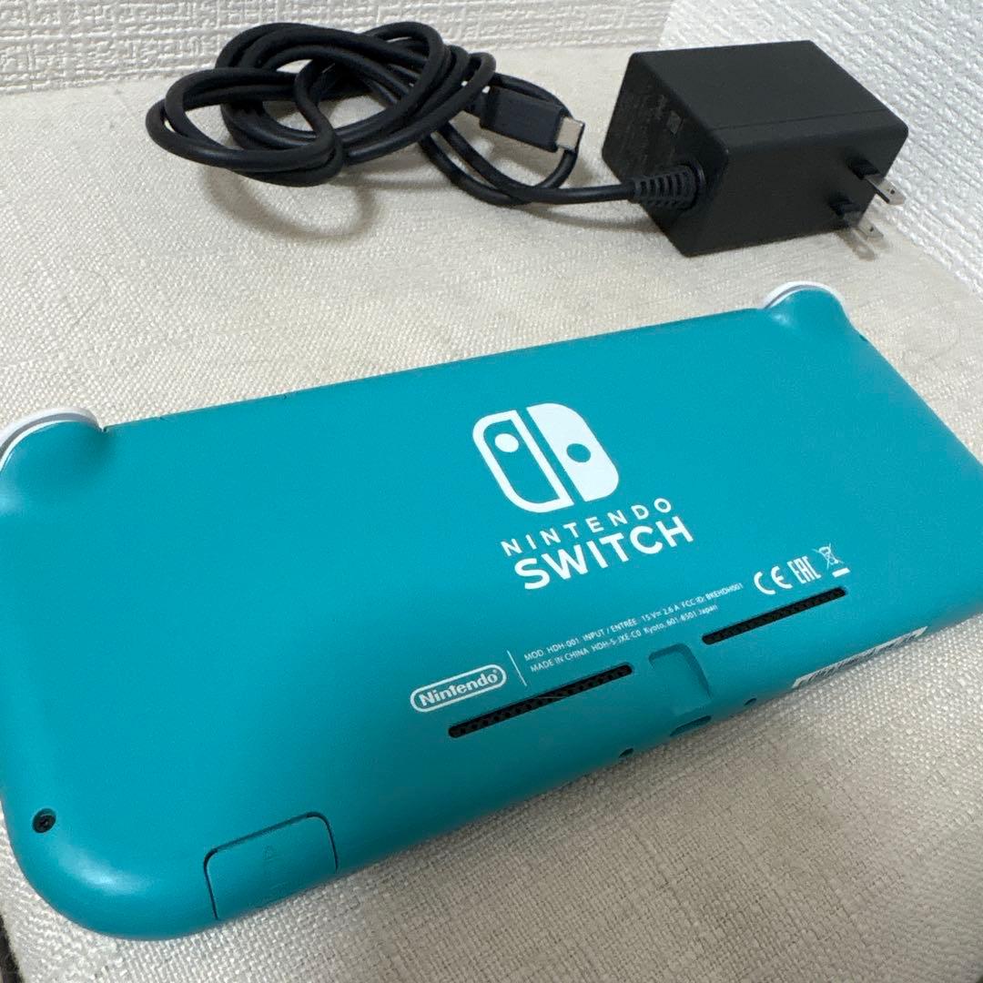 【美品】Nintendo Switch Lite ターコイズブルー　SDカード付