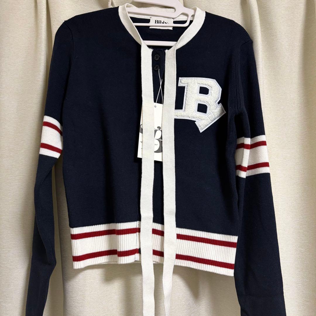 【匿名配送】Bibiy. B. CLUB TIE CARDIGAN ネイビー