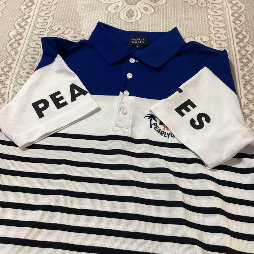 PEARLY GATES ゴルフウェア半袖ポロシャツ　ボーダー吸水速乾 6専用品
