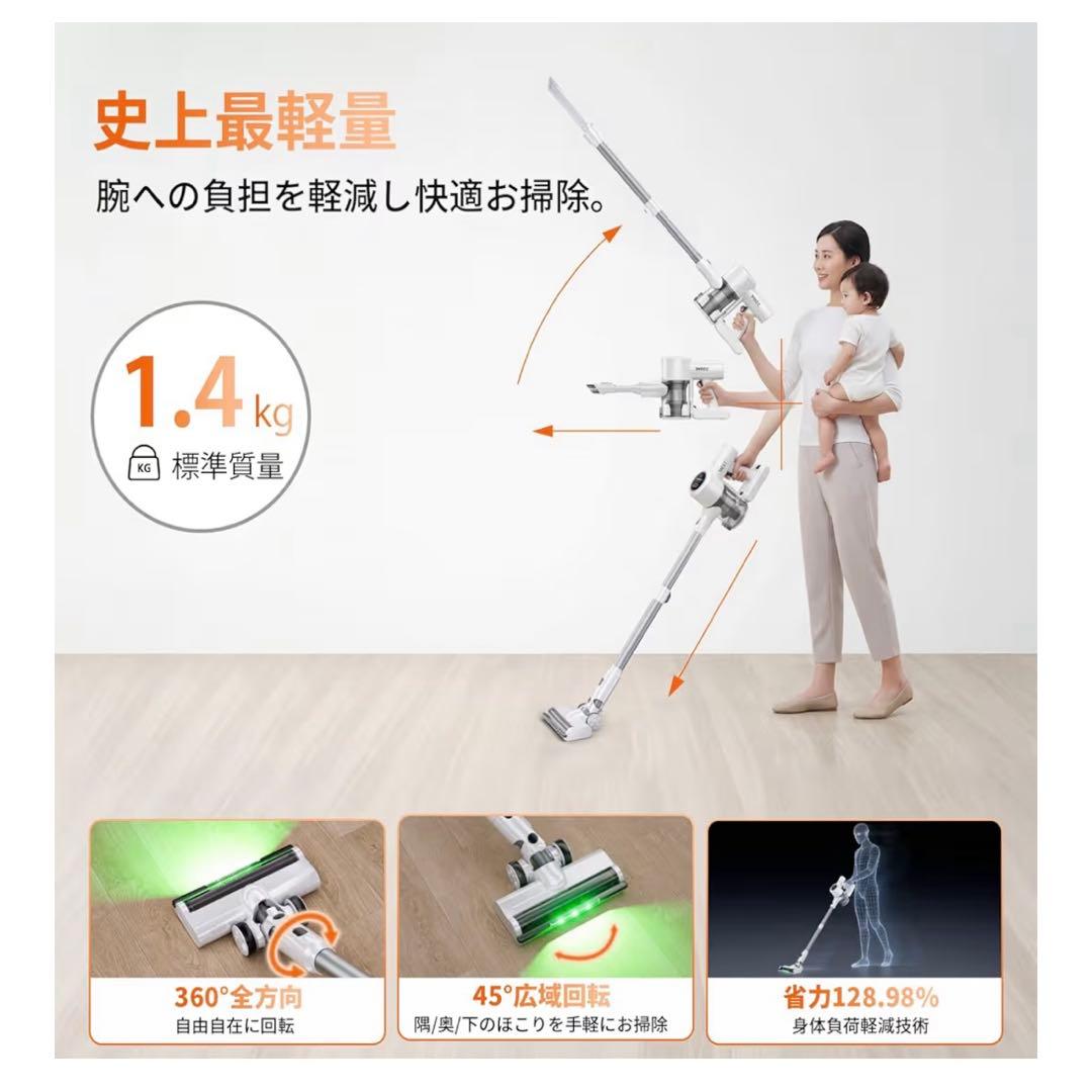 【新品未開封】強力掃除機コードレス 2WAYコードレス掃除機 500Ｗ3段吸引力
