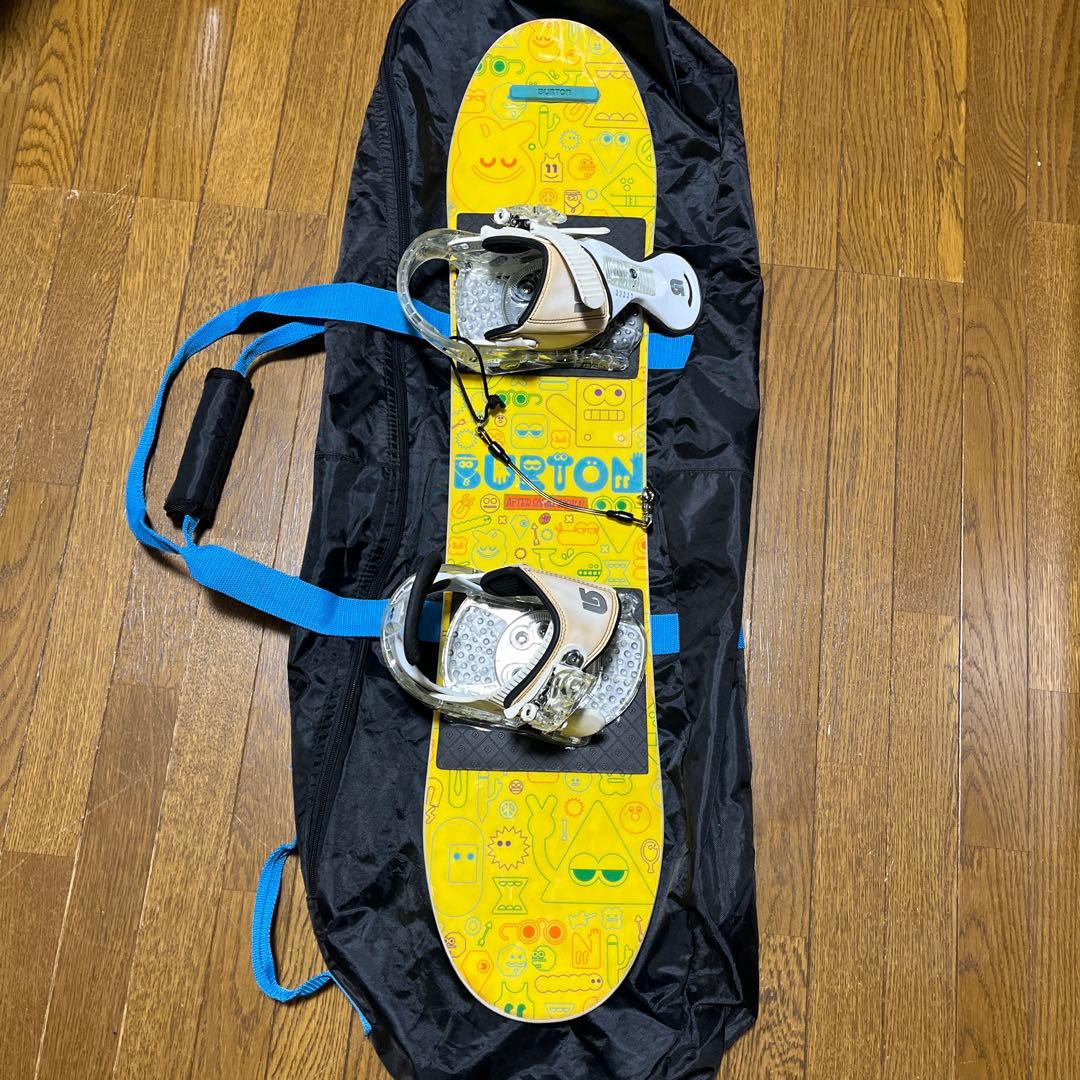 BURTON スノーボード イエロー バッグ付き　子供キッズ　90cm