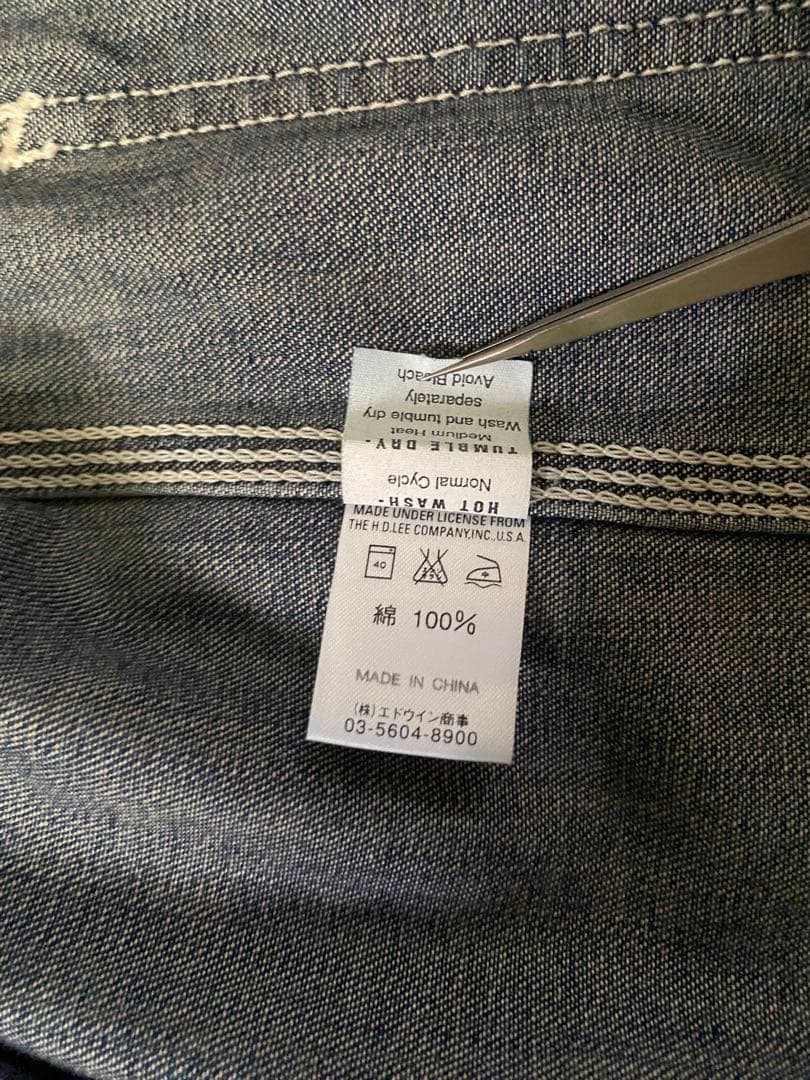 Lee 91-j 復刻 サイズ40 縦落ち ハウスタグ 足長L インディゴ