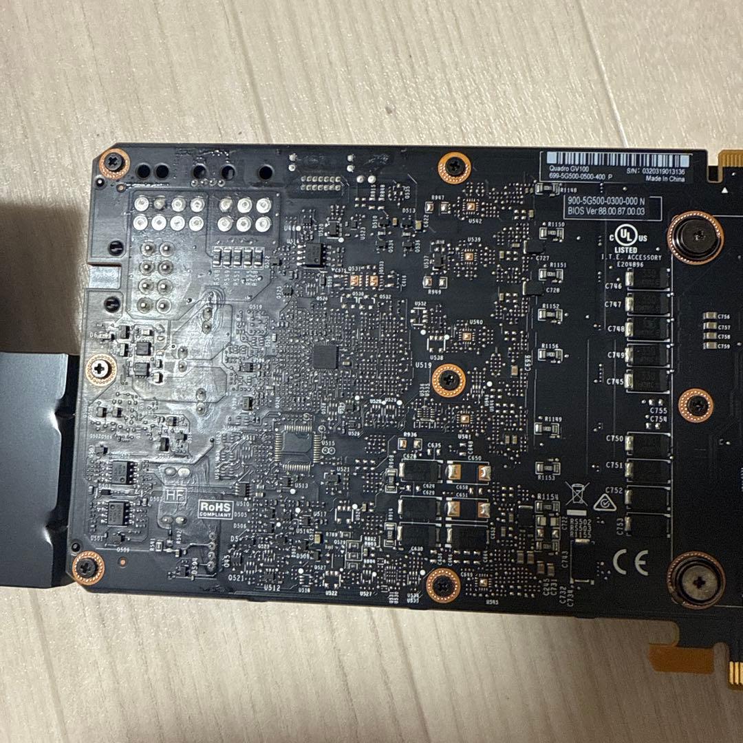 NVIDIA Quadro GV100 搭載 グラフィックボード