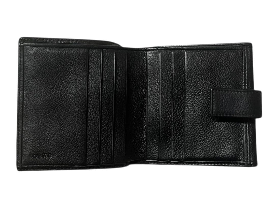 ロエベ　LOEWE アナグラム　wホック　ケース　カードケース　財布　黒