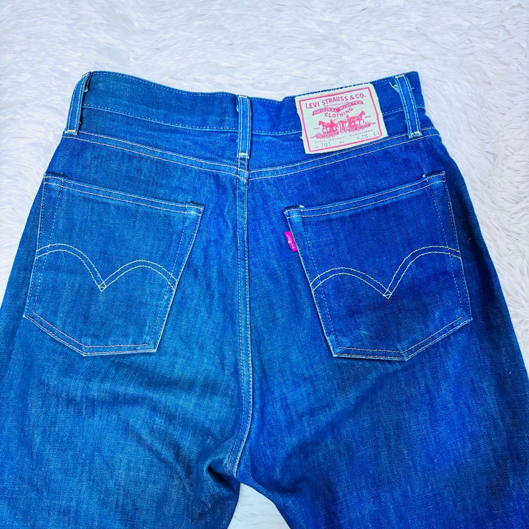 Levis リーバイス 701 赤耳 ビッグE W28トルコ濃紺　モンローデニム