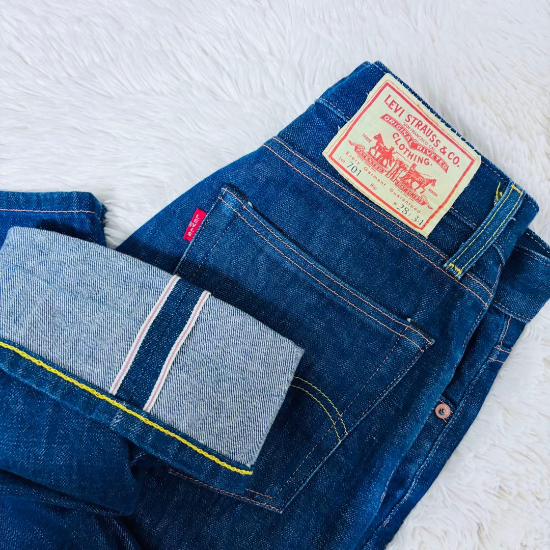 Levis リーバイス 701 赤耳 ビッグE W28トルコ濃紺　モンローデニム