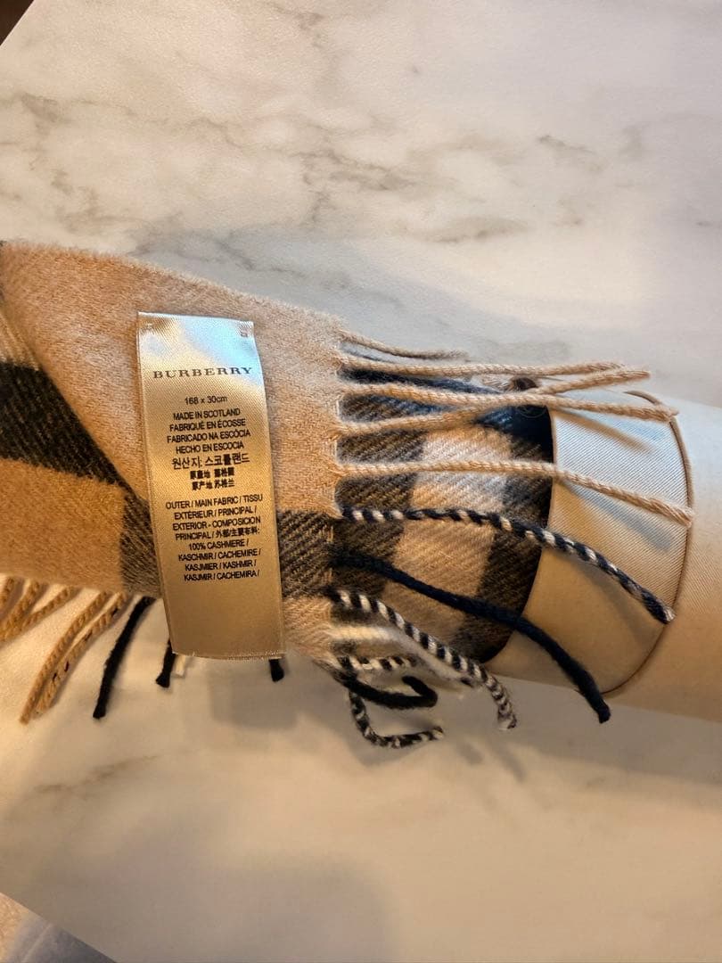 BURBERRY チェック柄 マフラー ウール混紡