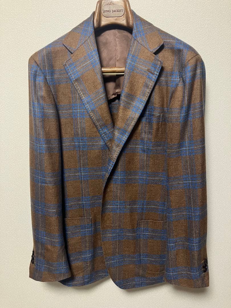 ※ 991GT3 様 RINGJACKET チェックシルク&カシミヤジャケット