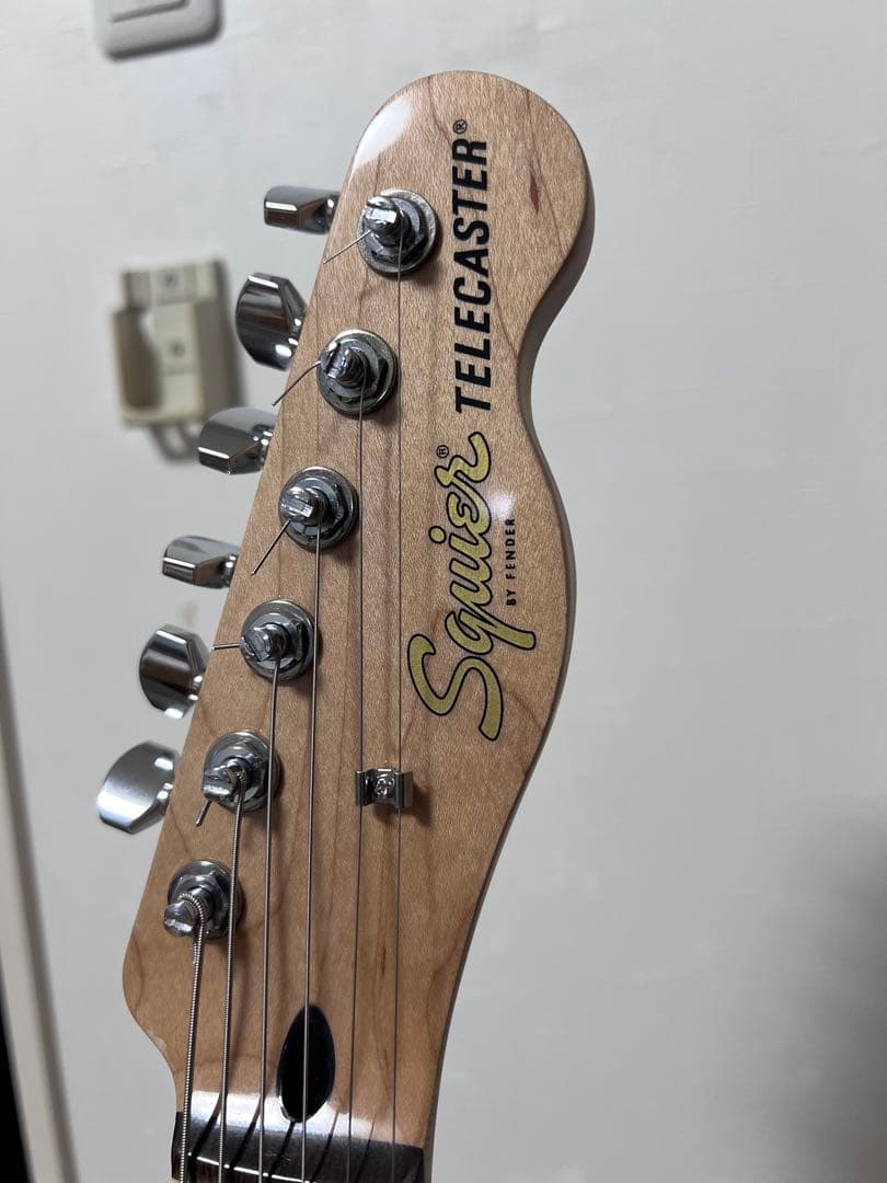 Squier スクワイヤー　テレキャスター　青 ゴトーペグ　ストラップロック付き