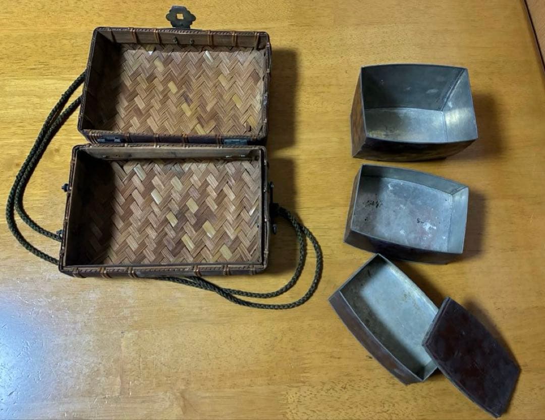 道中弁当箱　道中弁当　アンティーク　レトロ