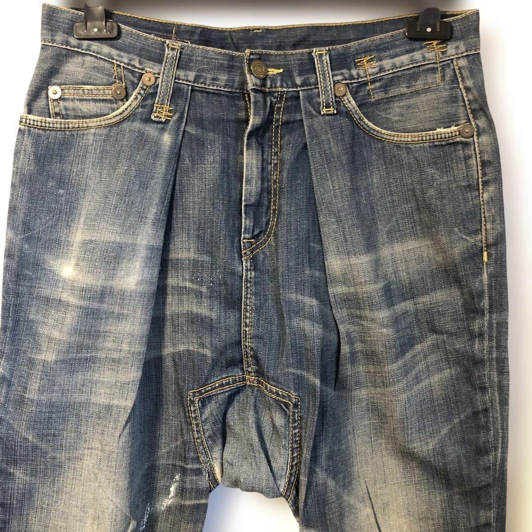 R13 アール13ヴィンテージ加工サルエルデニムパンツ