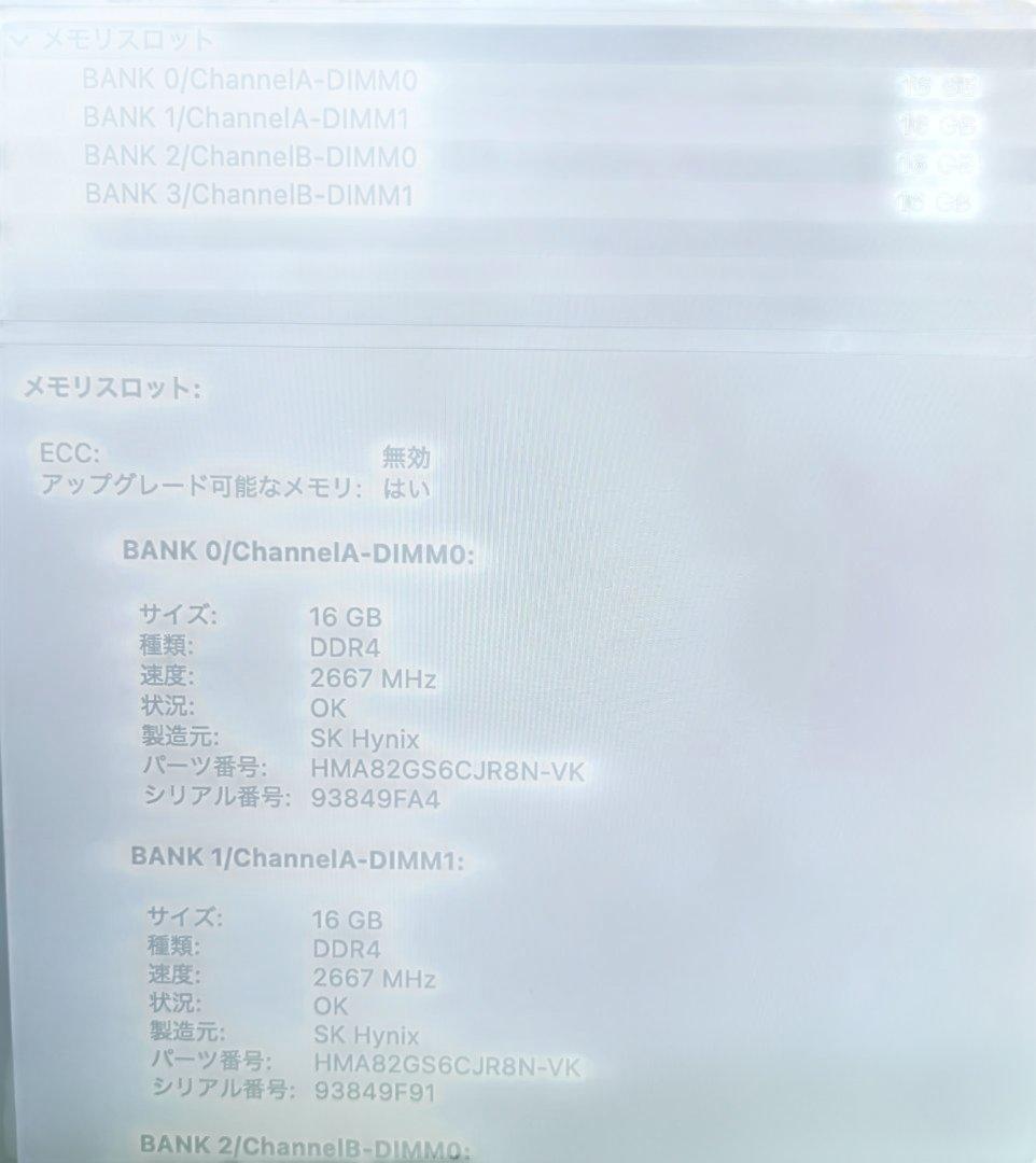 iMac 5K 27インチ i9/64GB/SSD2TB