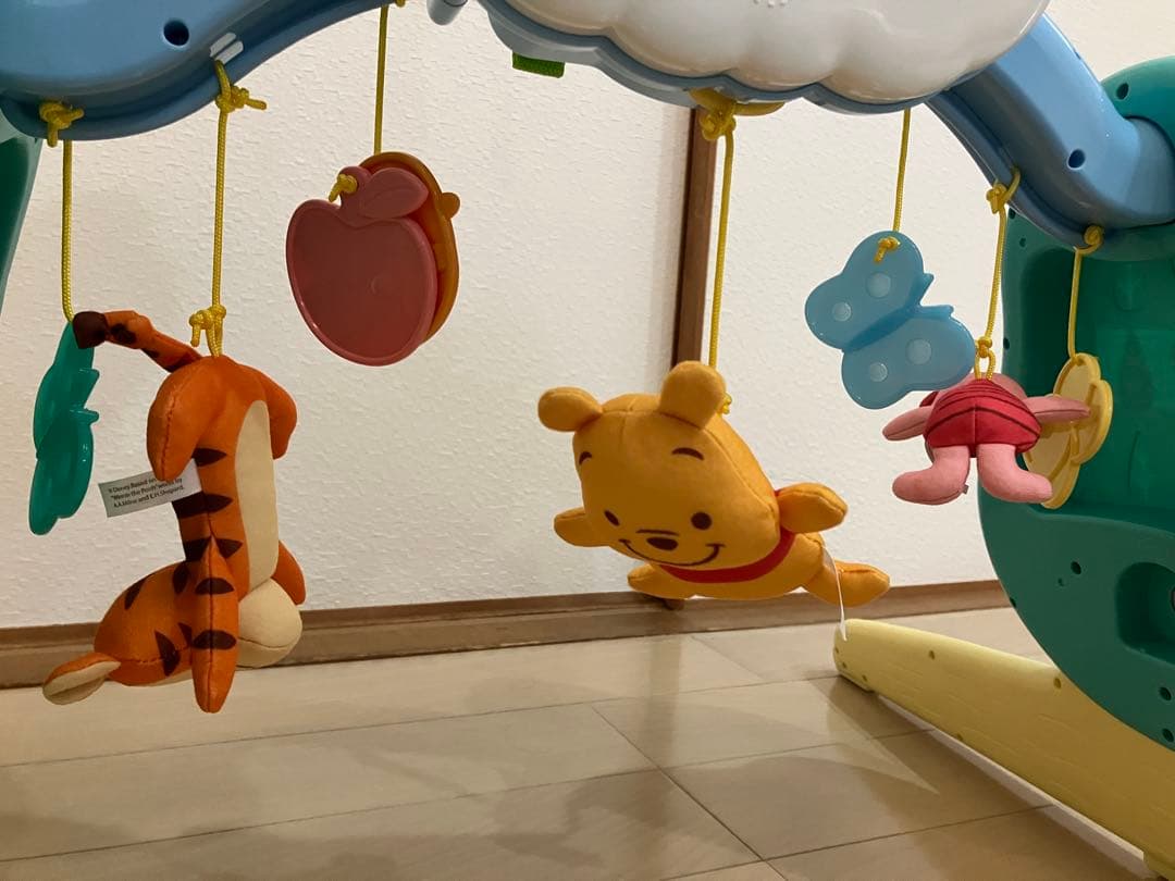【美品】くまのプーさん ベビー えらべる回転6WAYジムに変身メリー　プーメリー