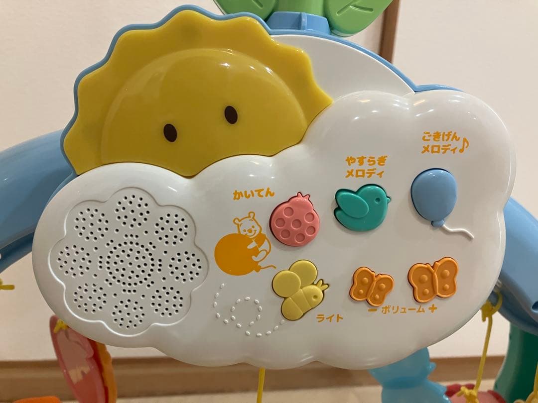 【美品】くまのプーさん ベビー えらべる回転6WAYジムに変身メリー　プーメリー