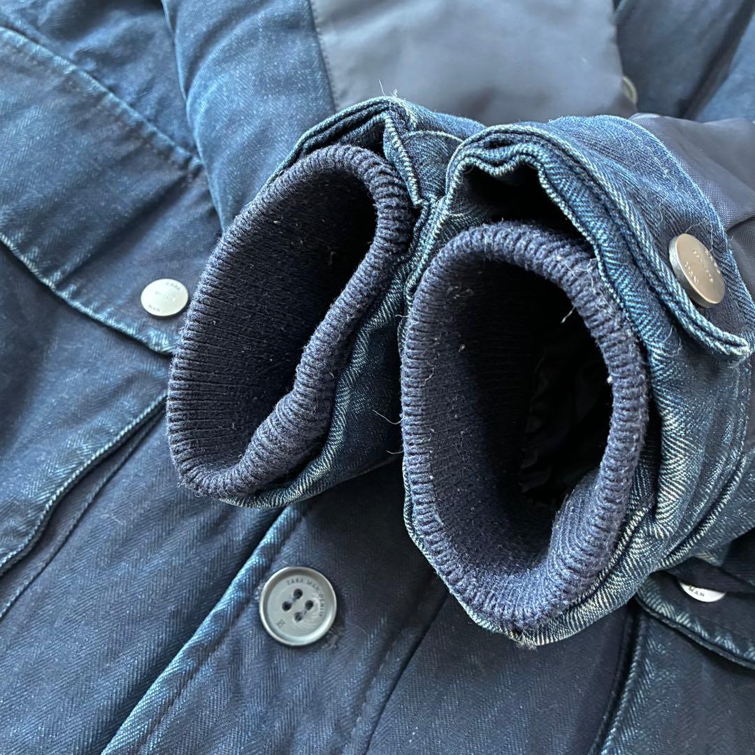 XL✨ZARA MAN DENIM　デニム切替　ミリタリージャケット