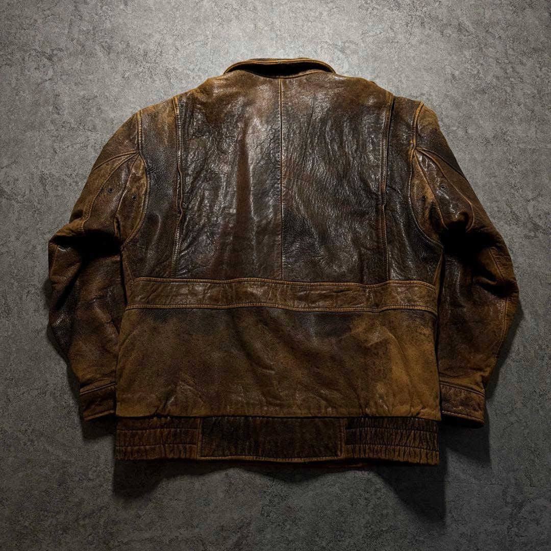 【90s vintage】 A-2 flight leather jacket
