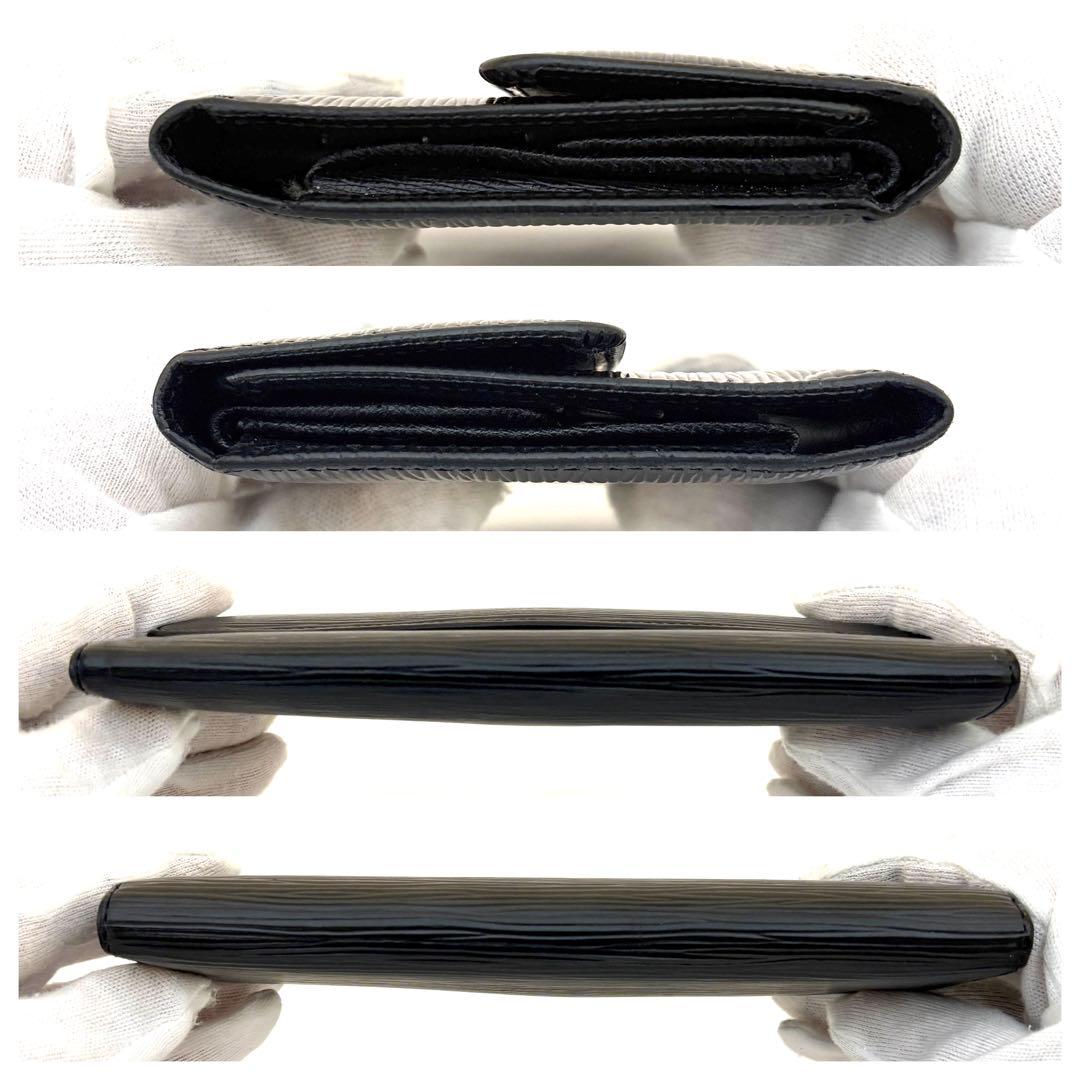 美品 ルイヴィトン エピ ポルトトレゾール 長財布 ブラック M63387