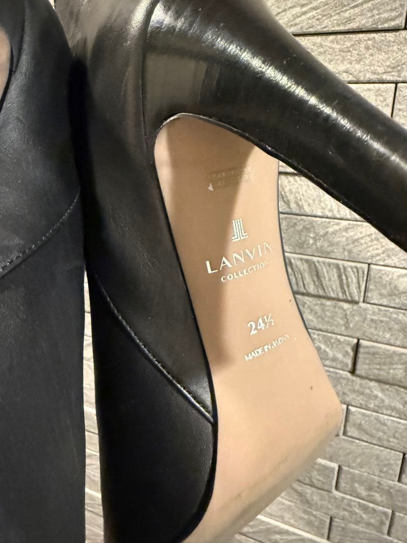 LANVIN COLLECTION ヒールアップサイドゴアショートブーツ