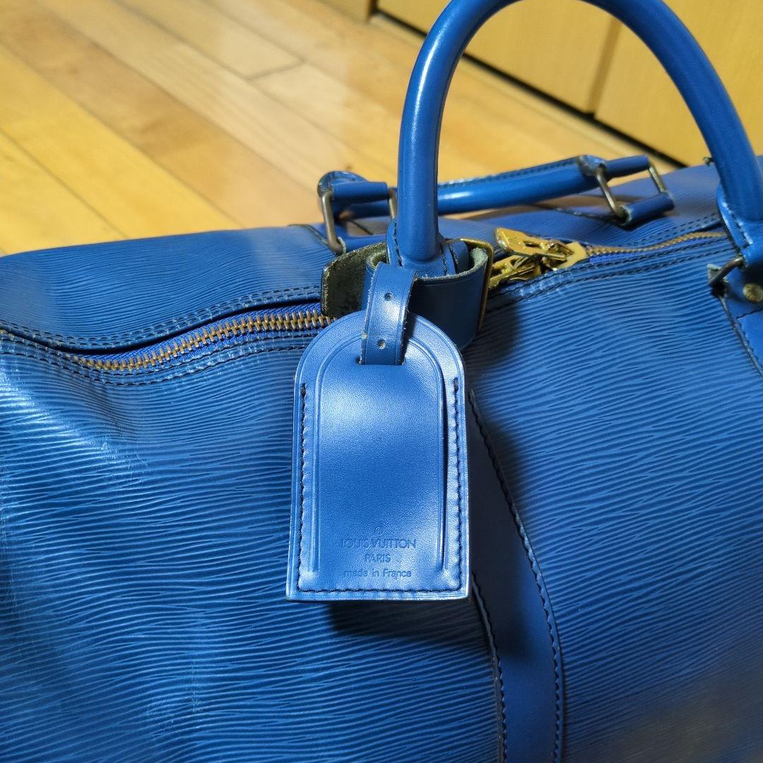 Louis Vuitton エピレザー ボストンバッグ トレドブルー