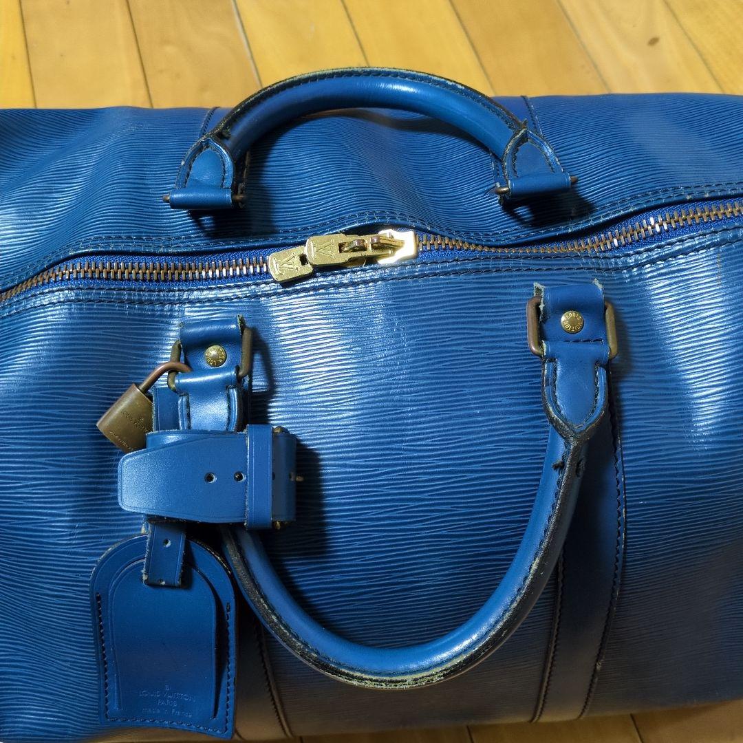 Louis Vuitton エピレザー ボストンバッグ トレドブルー