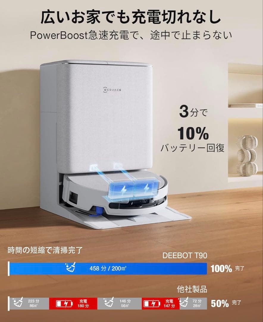 【極美品】ECOVACS T90 PRO OMNIロボット掃除機 本体