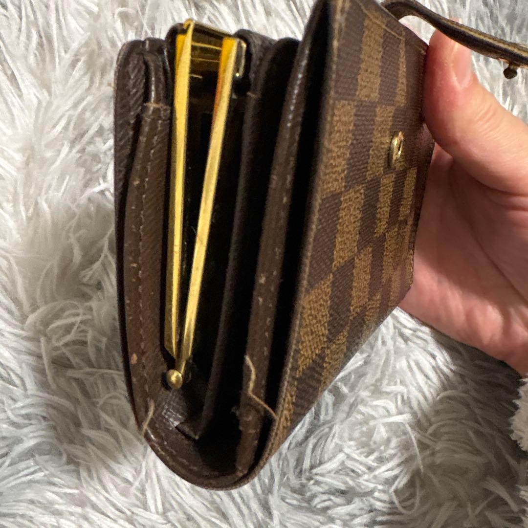 Louis Vuitton ダミエ がま口 二つ折り財布