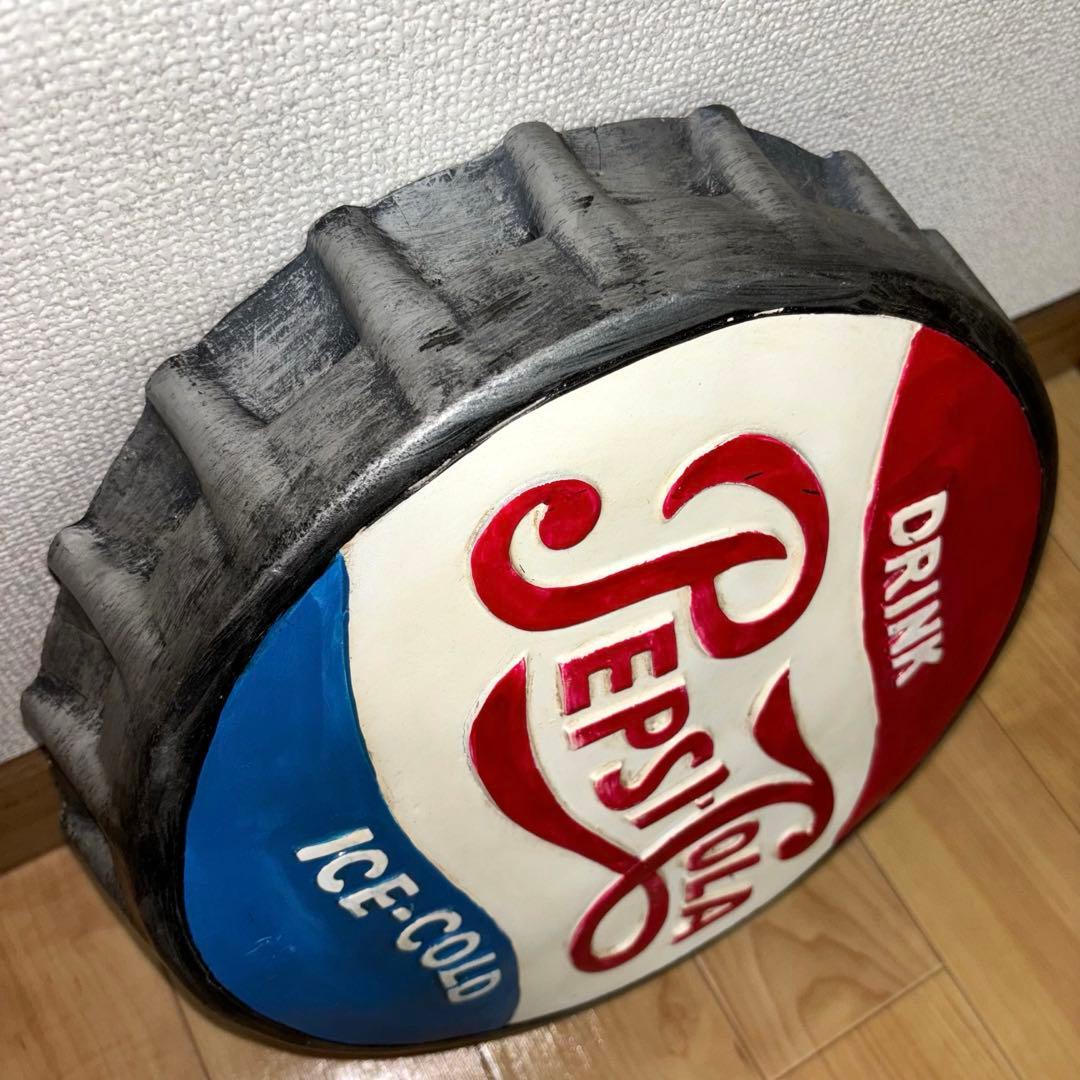 ヴィンテージ ペプシ 立体ボトルキャップ看板 壁掛け アメリカン雑貨