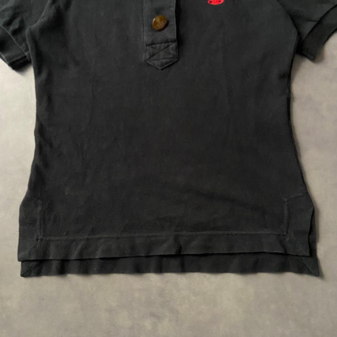 【人気】Vivienne Westwood オーブロゴ ポロシャツ 黒 BC47