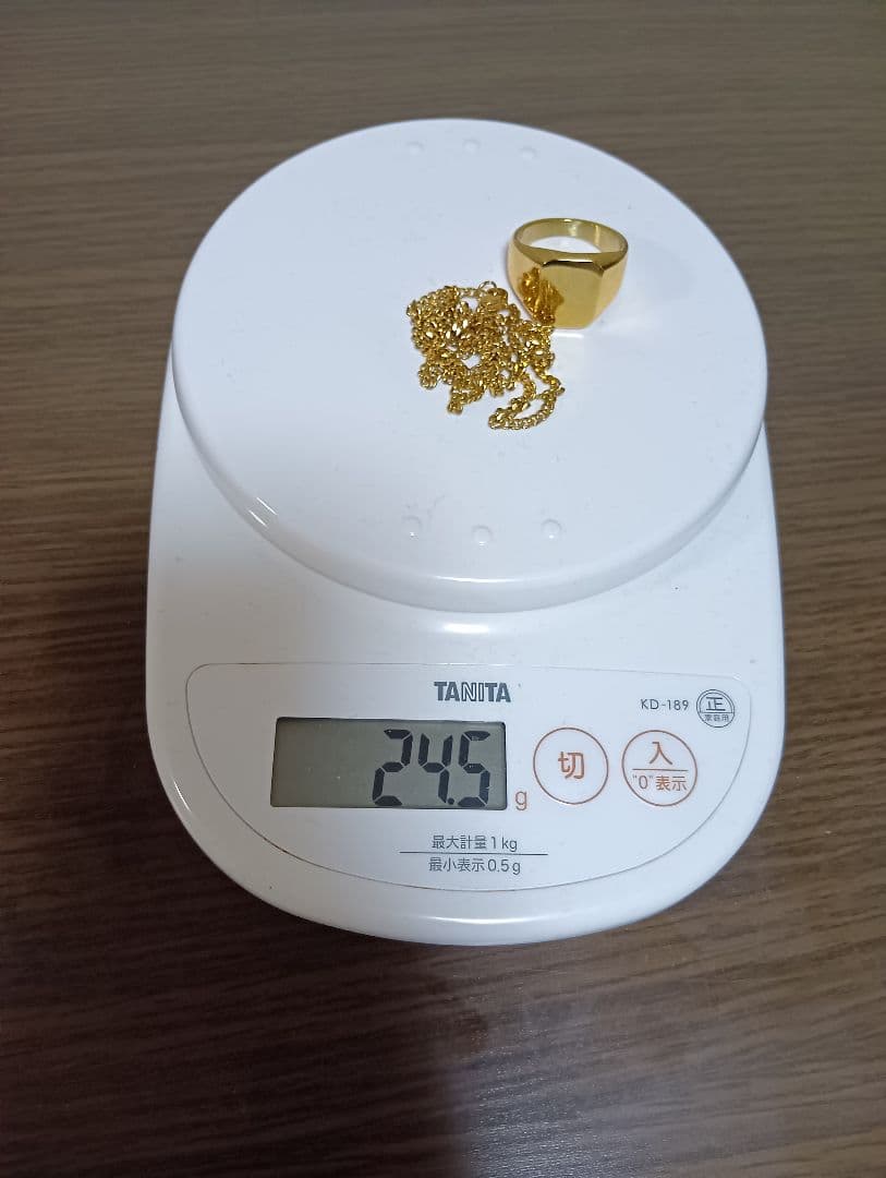 ゆ*う様 ゴールドチェーンネックレス、リング　遺品整理品