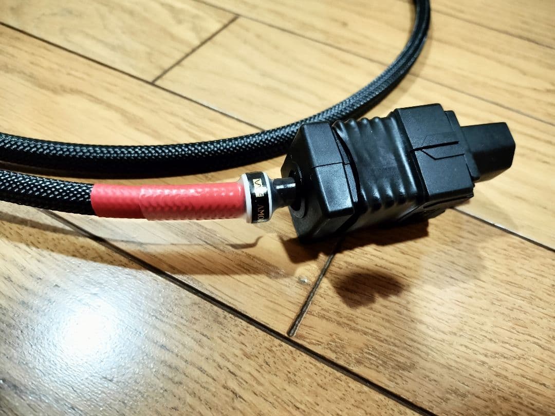 amormet装着 銅単線自作電源ケーブル 約1.5m