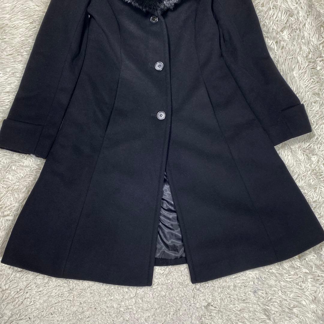美品　ローレンラルフローレン　ファーコート　ブラック　サイズ2(M)