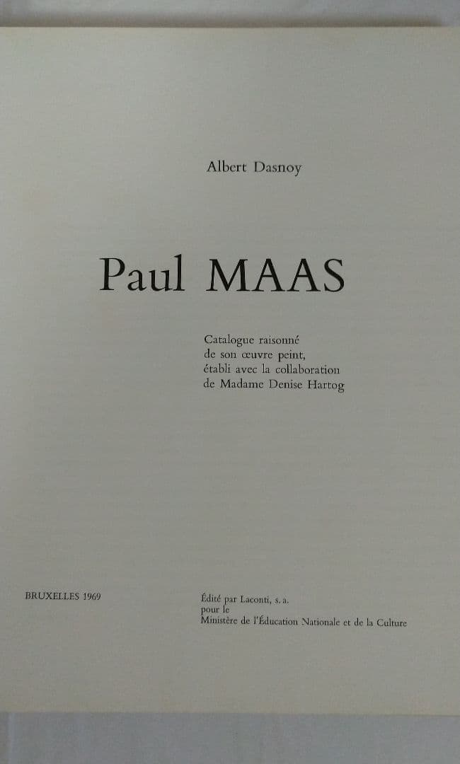 ポール・マス Paul MAAS 絵画作品のカタログ 洋書