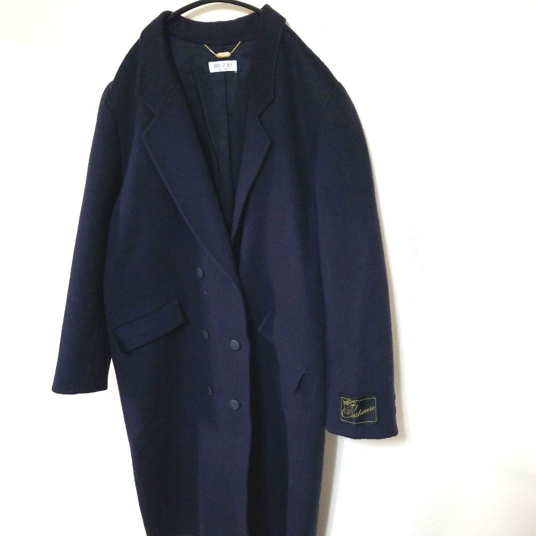KIRA PLACE カシミヤ100% ロングコート M ネイビー